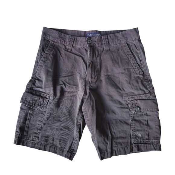 U.S. Polo Assn. Black Cargo Shorts with Relaxed Fit - Picture 1 of 5